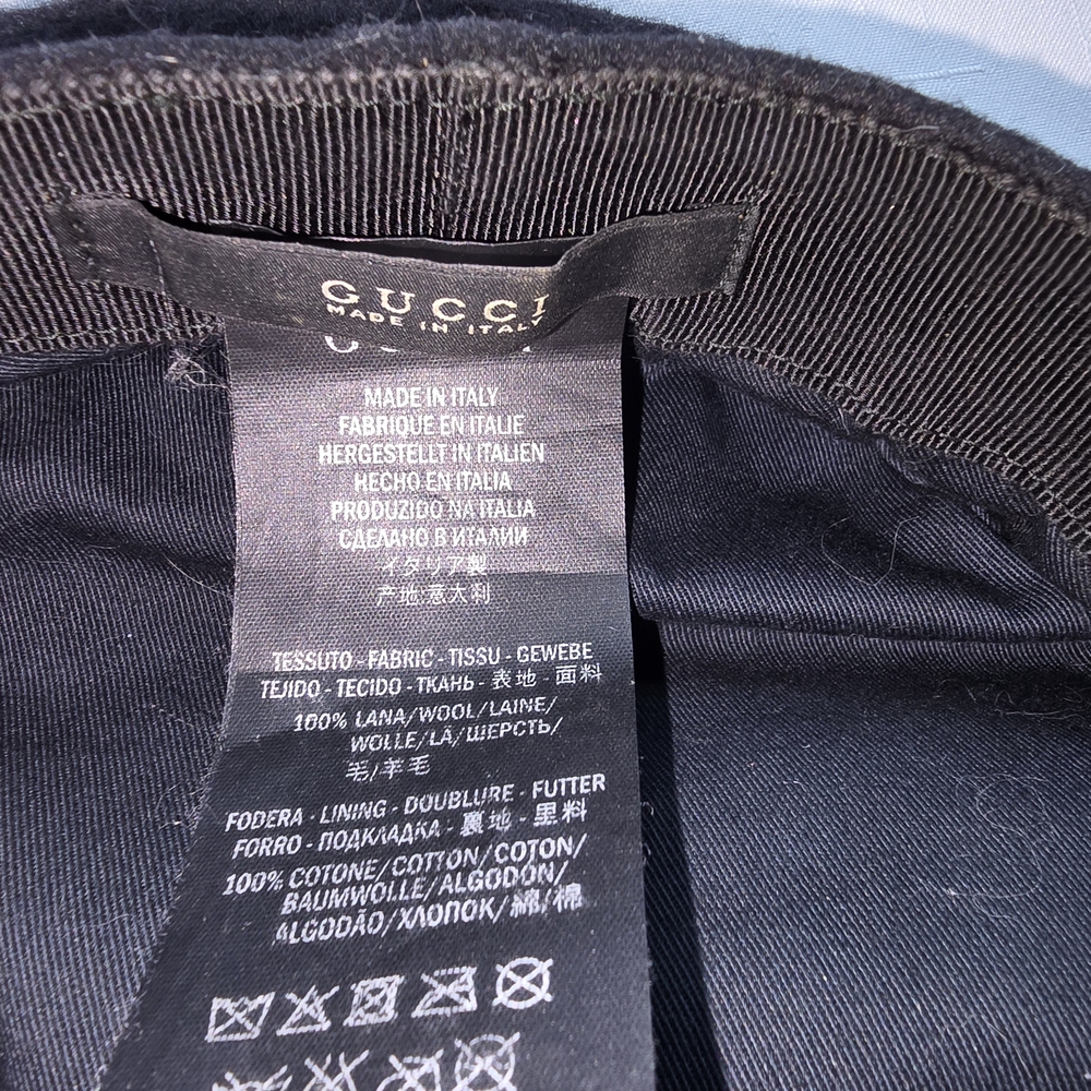Gucci Men's Wool Hat Black Unisex, Elegant Luxury Giftable Old Money - Picture 5 of 8